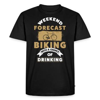 Vélo de course - T-shirt Premium bio Homme - noir - Devant - Nico (187cm)