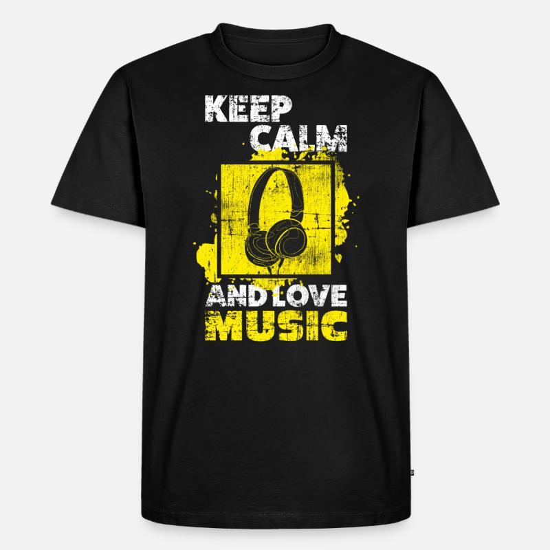 Musik - Männer Premium Bio T-Shirt - Schwarz