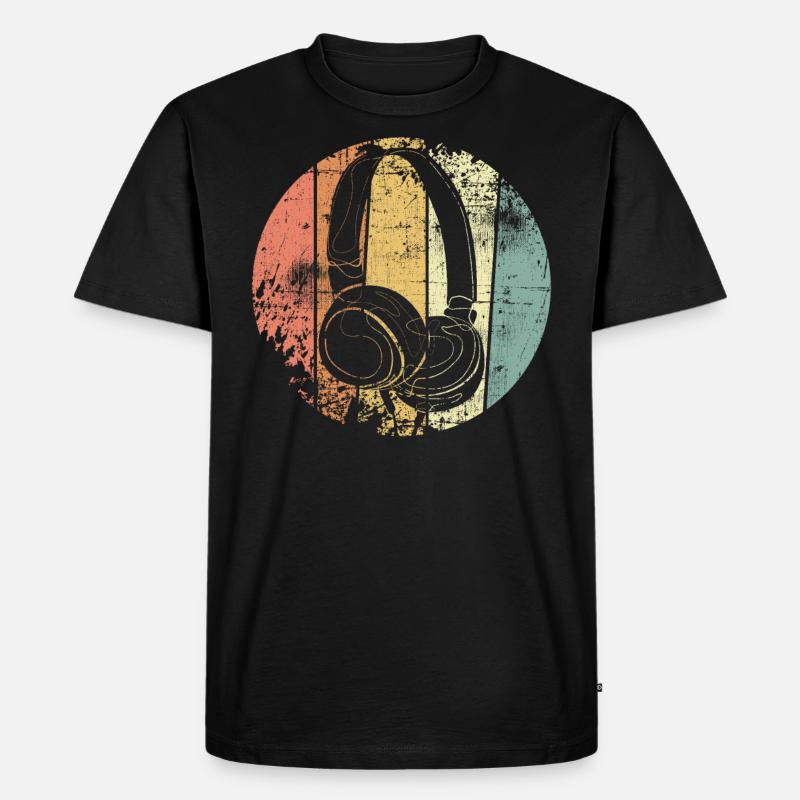 Musik - Männer Premium Bio T-Shirt - Schwarz