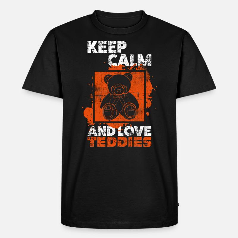 Teddy Teddybär - Männer Premium Bio T-Shirt - Schwarz