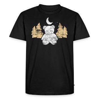 Ours en peluche - T-shirt Premium bio Homme - noir - Devant - Nico (187cm)