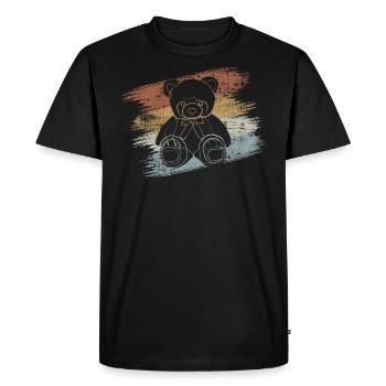 Ours en peluche - T-shirt Premium bio Homme - noir - Devant - Nico (187cm)