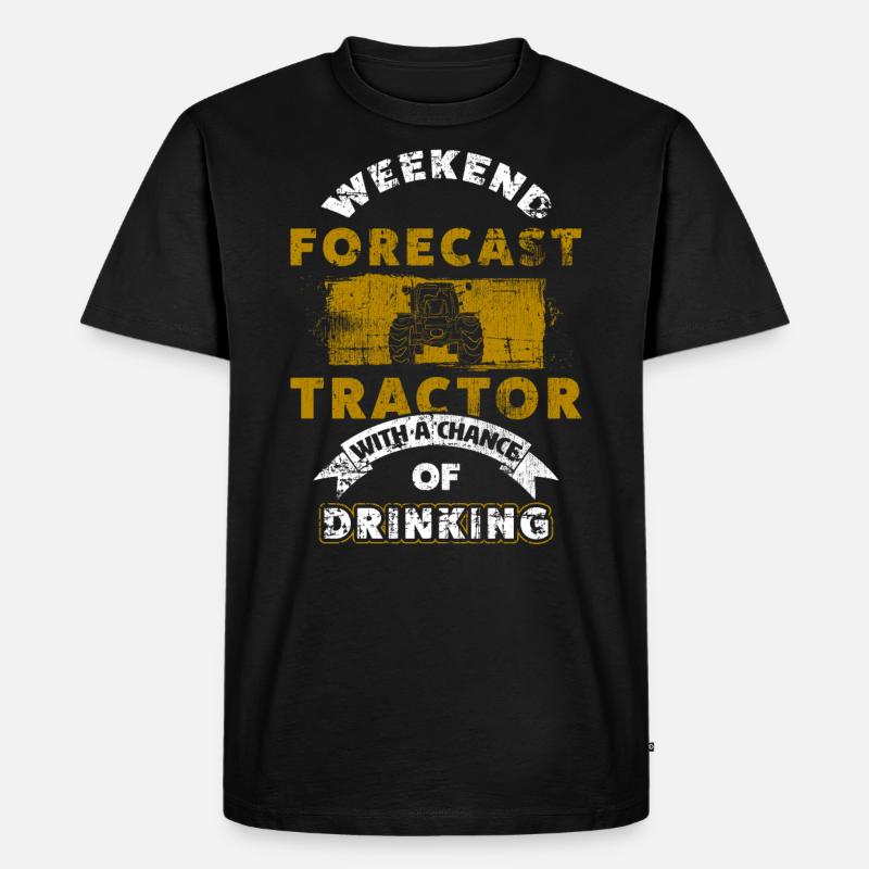 Traktor - Männer Premium Bio T-Shirt - Schwarz