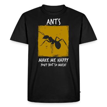 Ants - Men's Premium Organic T-Shirt - black - Front - Nico (187cm)