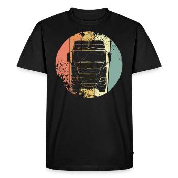 Poids lourds - T-shirt Premium bio Homme - noir - Devant - Nico (187cm)