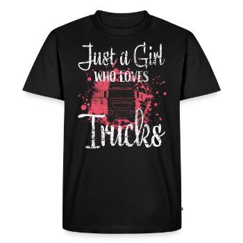 Camion camion fille - T-shirt Premium bio Homme - noir - Devant - Nico (187cm)