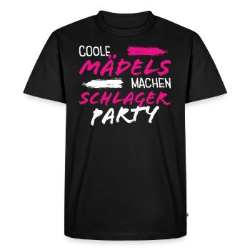 Schlager Mädels Schlagerparty - Männer Premium Bio T-Shirt - Schwarz - Vorne - Nico (187cm)