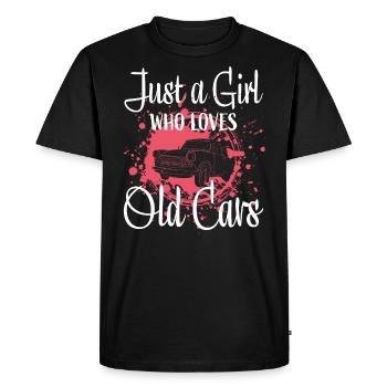 Voiture fille de collection - T-shirt Premium bio Homme - noir - Devant - Nico (187cm)