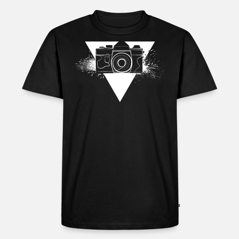 Kamera - Männer Premium Bio T-Shirt - Schwarz