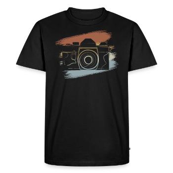Kamera retro Fotograf - Männer Premium Bio T-Shirt - Schwarz - Vorne - Nico (187cm)
