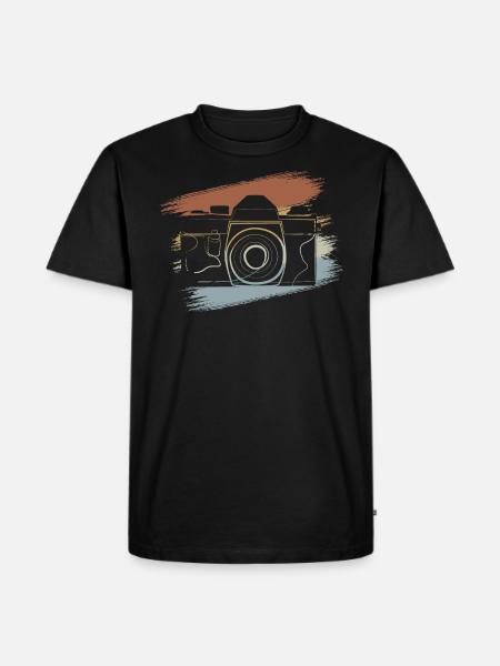 Camera retro photographer - Men's Premium Organic T-Shirt - black