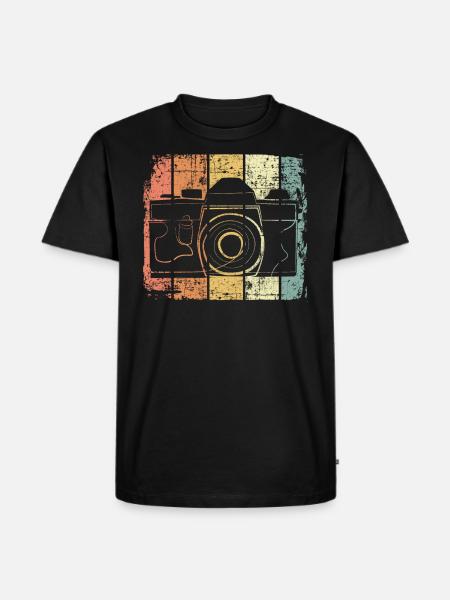 Camera retro - Men's Premium Organic T-Shirt - black