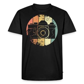 Camera retro - Men's Premium Organic T-Shirt - black - Front - Nico (187cm)
