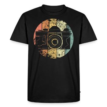 Camera Photographer retro - Men's Premium Organic T-Shirt - black - Front - Nico (187cm)