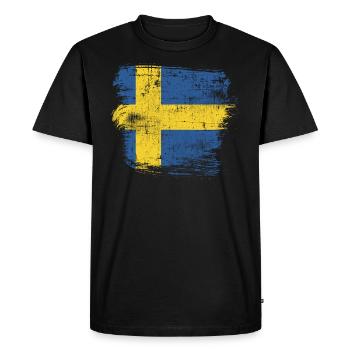 Sweden - Men's Premium Organic T-Shirt - black - Front - Nico (187cm)