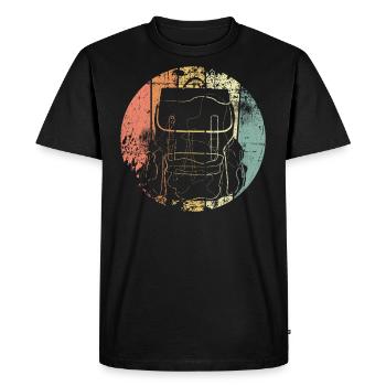 Backpacker Trips - Men's Premium Organic T-Shirt - black - Front - Nico (187cm)
