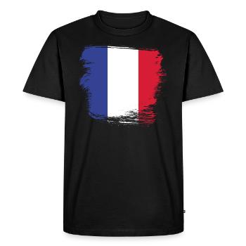 France drapeau français - T-shirt Premium bio Homme - noir - Devant - Nico (187cm)