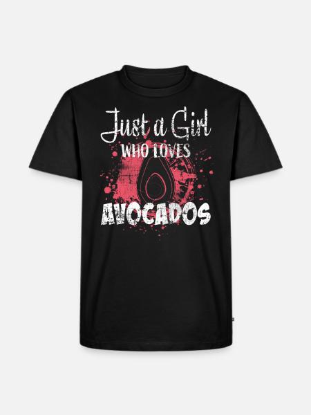 Avocado - Männer Premium Bio T-Shirt - Schwarz