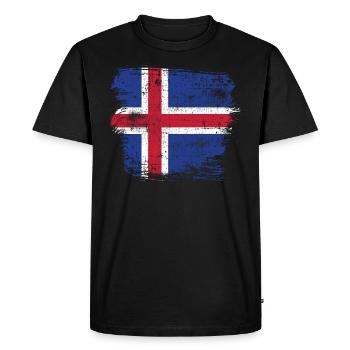 Islande - T-shirt Premium bio Homme - noir - Devant - Nico (187cm)