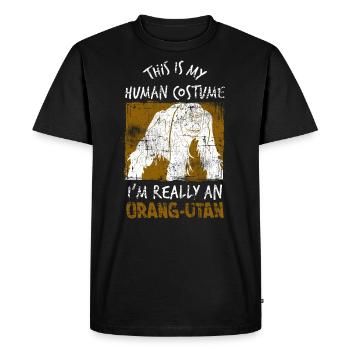 Orang outan singe costume - T-shirt Premium bio Homme - noir - Devant - Nico (187cm)