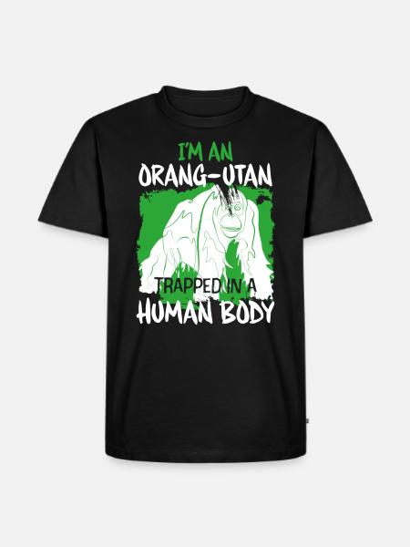 Monkey Orangutan - Men's Premium Organic T-Shirt - black