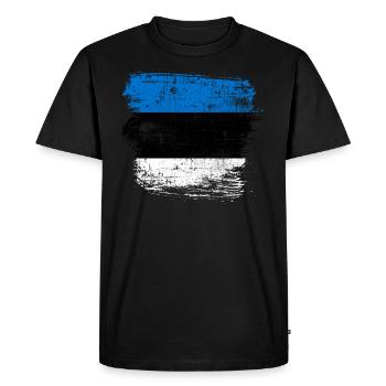 Estonie - T-shirt Premium bio Homme - noir - Devant - Nico (187cm)