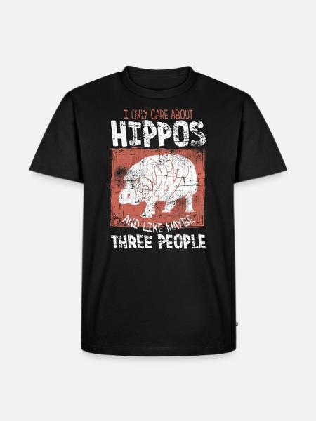 Hippopotamus - Men's Premium Organic T-Shirt - black