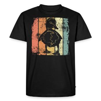Canard bébé Canard - T-shirt Premium bio Homme - noir - Devant - Nico (187cm)