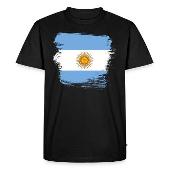 Drapeau de l’Argentine - T-shirt Premium bio Homme - noir - Devant - Nico (187cm)