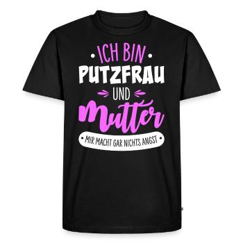 Femme de ménage Mère - T-shirt Premium bio Homme - noir - Devant - Nico (187cm)