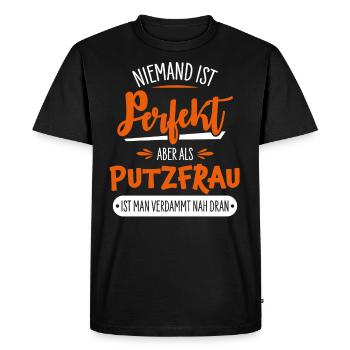 Femme de ménage - T-shirt Premium bio Homme - noir - Devant - Nico (187cm)