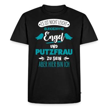 Femme de ménage - T-shirt Premium bio Homme - noir - Devant - Nico (187cm)
