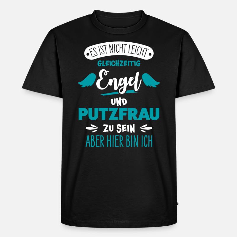 Putzfrau - Männer Premium Bio T-Shirt - Schwarz