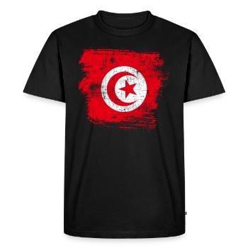 Tunisie - T-shirt Premium bio Homme - noir - Devant - Nico (187cm)