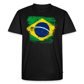 Brésil - T-shirt Premium bio Homme - noir - Devant - Nico (187cm)