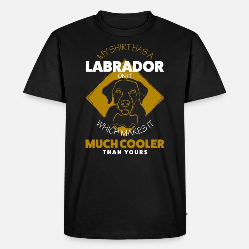 Labrador - Männer Premium Bio T-Shirt - Schwarz