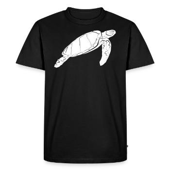 Turtle - Men's Premium Organic T-Shirt - black - Front - Nico (187cm)