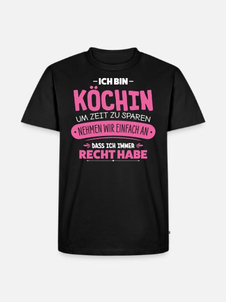 Köchin - Männer Premium Bio T-Shirt - Schwarz