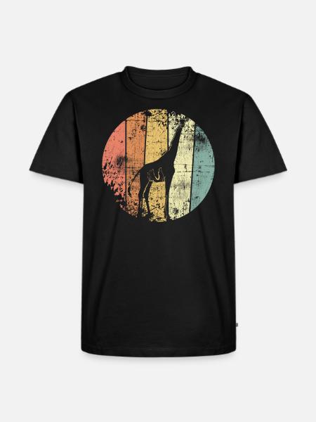 Giraffe retro - Men's Premium Organic T-Shirt - black