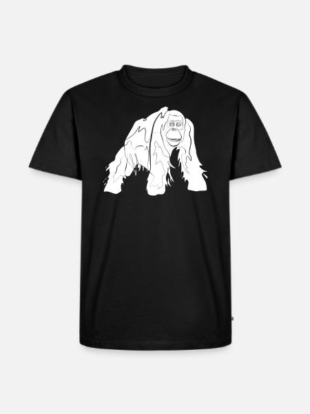 Orangutan - Men's Premium Organic T-Shirt - black