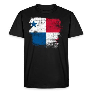 Panama - Men's Premium Organic T-Shirt - black - Front - Nico (187cm)
