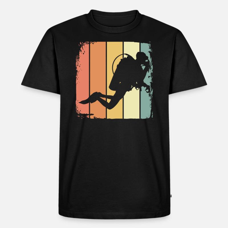 Tauchen - Männer Premium Bio T-Shirt - Schwarz