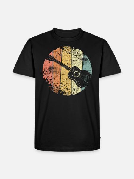 Retro Ukulele - Men's Premium Organic T-Shirt - black