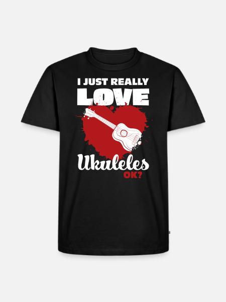 Ukulele - Männer Premium Bio T-Shirt - Schwarz
