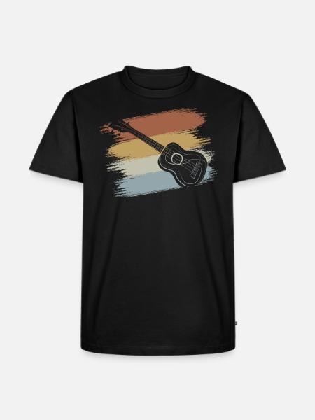 Ukulele retro - Men's Premium Organic T-Shirt - black