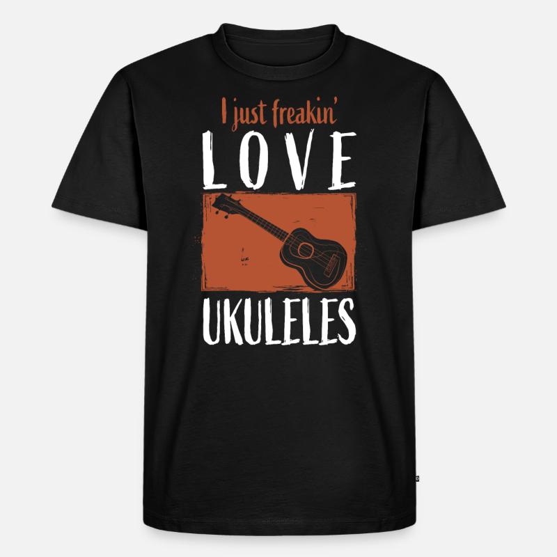 Ukulele - Männer Premium Bio T-Shirt - Schwarz