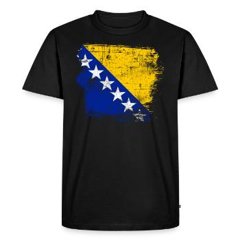 Bosnie-et-Herzégovine - T-shirt Premium bio Homme - noir - Devant - Nico (187cm)