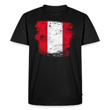 Pérou - T-shirt Premium bio Homme - noir - Devant - Nico (187cm)