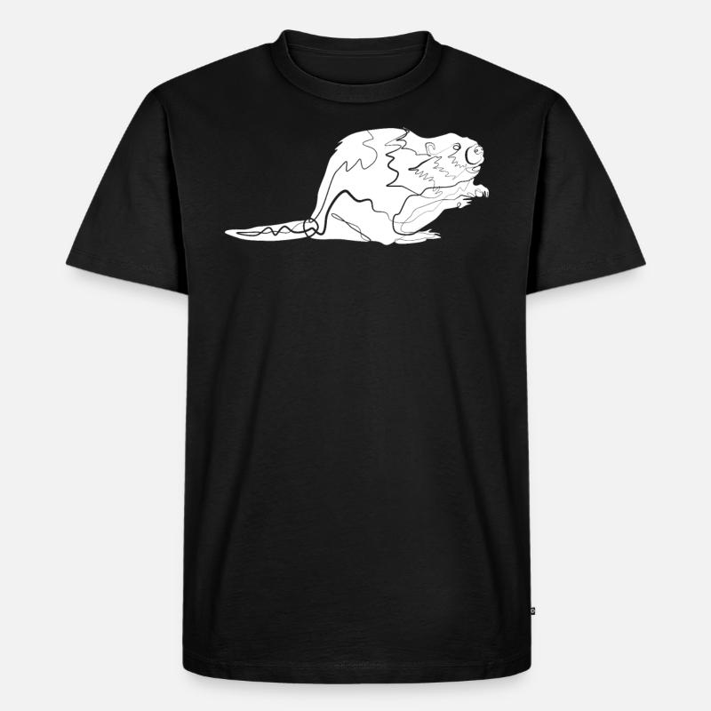 Biber - Männer Premium Bio T-Shirt - Schwarz