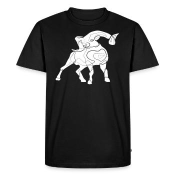 Béliers - T-shirt Premium bio Homme - noir - Devant - Nico (187cm)